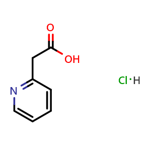 Chemical structure of 2-(pyridin-2-yl)acetic acid hydrochloride , CAS 16179-97-8, AChemBlock S71646