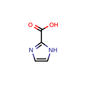 Chemical structure of 1H-imidazole-2-carboxylic acid , CAS 16042-25-4, AChemBlock S71651