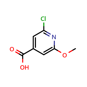 Chemical structure of 2-Chloro-6-methoxypyridine-4-carboxylic Acid , CAS 15855-06-8, AChemBlock S71655