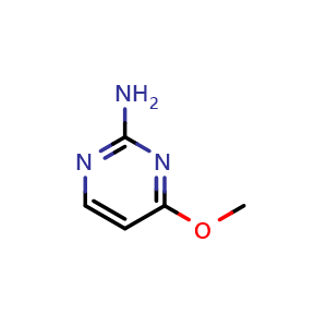 Chemical structure of 4-methoxypyrimidin-2-amine , CAS 155-90-8, AChemBlock S71660