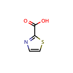 Chemical structure of thiazole-2-carboxylic acid , CAS 14190-59-1, AChemBlock S71691