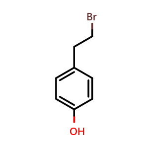 Chemical structure of 4-(2-bromoethyl)phenol , CAS 14140-15-9, AChemBlock S71694
