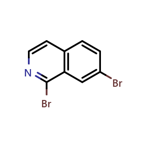 Chemical structure of 1,7-dibromoisoquinoline , CAS 1368062-49-0, AChemBlock S71713