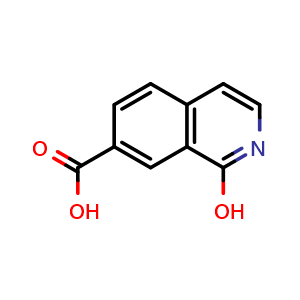 Chemical structure of 1-hydroxyisoquinoline-7-carboxylic acid , CAS 1301214-62-9, AChemBlock S71749
