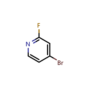 Chemical structure of 4-bromo-2-fluoropyridine , CAS 128071-98-7, AChemBlock S71750