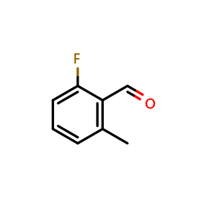Chemical structure of 2-fluoro-6-methylbenzaldehyde , CAS 117752-04-2, AChemBlock S71803