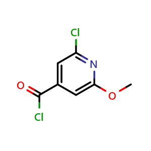 Chemical structure of 2-chloro-6-methoxypyridine-4-carbonyl chloride , CAS 116853-97-5, AChemBlock S71805