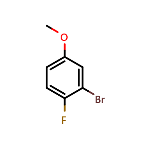 Chemical structure of 2-bromo-1-fluoro-4-methoxybenzene , CAS 1161497-23-9, AChemBlock S71809