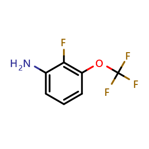 Chemical structure of 2-fluoro-3-(trifluoromethoxy)benzenamine , CAS 1159512-64-7, AChemBlock S71812