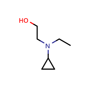 Chemical structure of 2-(N-cyclopropyl-N-ethylamino)ethanol , CAS 1156221-95-2, AChemBlock S71816