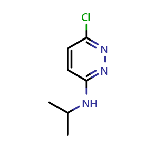 Chemical structure of 6-chloro-N-isopropylpyridazin-3-amine , CAS 1007-55-2, AChemBlock S71872
