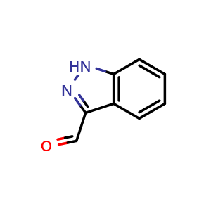 Chemical structure of 1H-indazole-3-carbaldehyde , CAS 5235-10-9, AChemBlock S71884