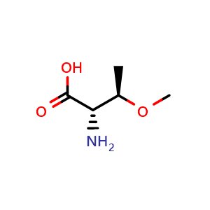 Chemical structure of (2S,3R)-2-amino-3-methoxybutanoic acid , CAS 4144-02-9, AChemBlock S71886