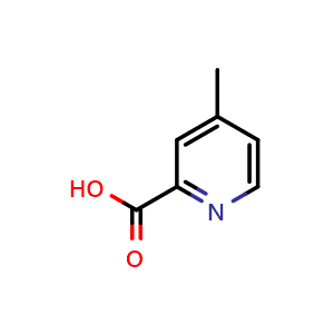Chemical structure of 4-methylpyridine-2-carboxylic acid , CAS 4021-08-3, AChemBlock S71888
