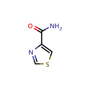 Chemical structure of thiazole-4-carboxamide , CAS 3575-09-5, AChemBlock S71891