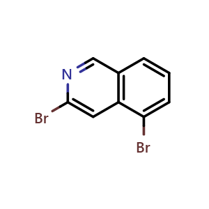 Chemical structure of 3,5-dibromoisoquinoline , CAS 2384891-06-7, AChemBlock S71906