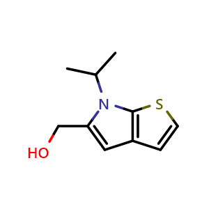 Chemical structure of (6-isopropyl-6H-thieno[2,3-b]pyrrol-5-yl)methanol , CAS 2708023-36-1, AChemBlock S71918