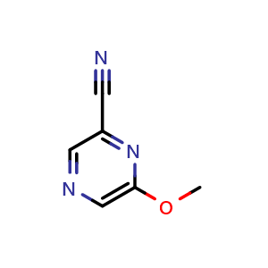 Chemical structure of 6-Methoxypyrazine-2-carbonitrile , CAS 136309-07-4, AChemBlock S71920