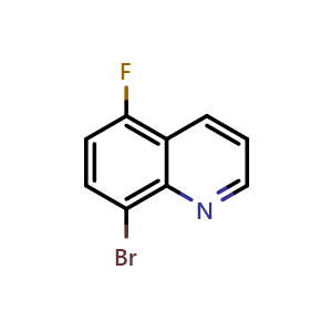Chemical structure of 8-bromo-5-fluoroquinoline , CAS 917251-99-1, AChemBlock S71925
