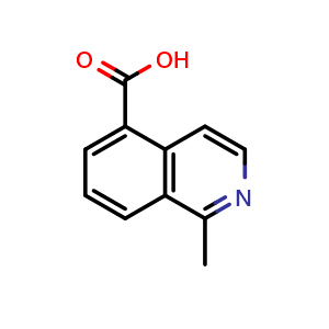 Chemical structure of 1-methylisoquinoline-5-carboxylic acid , CAS 802894-09-3, AChemBlock S71940