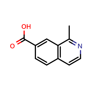Chemical structure of 1-methylisoquinoline-7-carboxylic acid , CAS 1416713-69-3, AChemBlock S71942