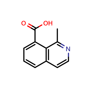 Chemical structure of 1-methylisoquinoline-8-carboxylic acid , CAS 1416713-23-9, AChemBlock S71943