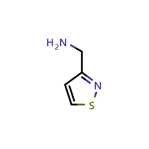 Chemical structure of isothiazol-3-ylmethanamine , CAS 40064-68-4, AChemBlock S71969