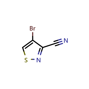 Chemical structure of 4-bromoisothiazole-3-carbonitrile , CAS 89089-06-5, AChemBlock S71974
