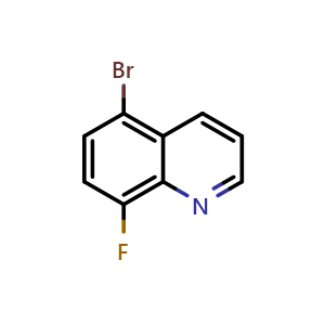 Chemical structure of 5-bromo-8-fluoroquinoline , CAS 1133115-78-2, AChemBlock S71982