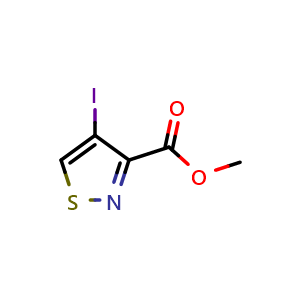 Chemical structure of methyl 4-iodoisothiazole-3-carboxylate , CAS 397329-61-2, AChemBlock S71983