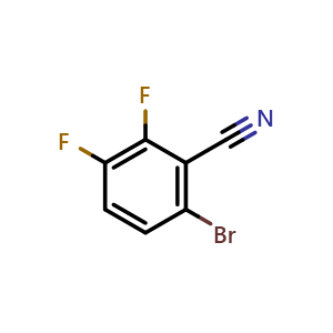 Chemical structure of 6-Bromo-2,3-difluorobenzonitrile , CAS 1207875-87-3, AChemBlock S72001