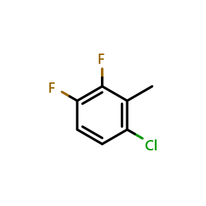 Chemical structure of 2,3-Difluoro-6-chlorotoluene , CAS 1208077-23-9, AChemBlock S72021
