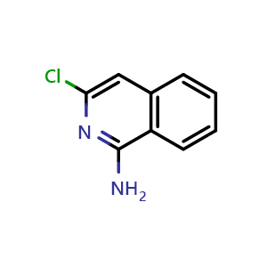 Chemical structure of 3-Chloroisoquinolin-1-amine , CAS 7574-67-6, AChemBlock S72028