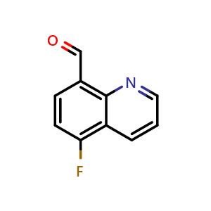Chemical structure of 5-fluoroquinoline-8-carbaldehyde , CAS 1260657-31-5, AChemBlock S72042