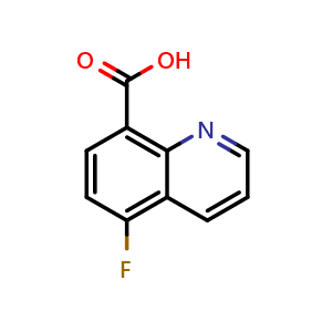 Chemical structure of 5-fluoroquinoline-8-carboxylic acid , CAS 926252-31-5, AChemBlock S72043