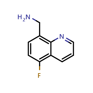 Chemical structure of (5-fluoroquinolin-8-yl)methanamine , CAS 1862998-81-9, AChemBlock S72046