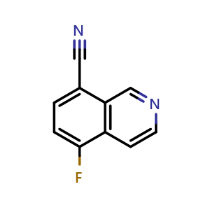 Chemical structure of 5-fluoroisoquinoline-8-carbonitrile , CAS 1369186-03-7, AChemBlock S72060