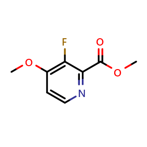 Chemical structure of methyl 3-fluoro-4-methoxypicolinate , CAS 1256819-36-9, AChemBlock S72078