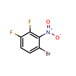 Chemical structure of 1-bromo-3,4-difluoro-2-nitrobenzene , CAS 884495-47-0, AChemBlock S72090