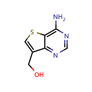 Chemical structure of (4-aminothieno[3,2-d]pyrimidin-7-yl)methanol , CAS 2375195-50-7, AChemBlock S72091