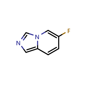 Chemical structure of 6-fluoroimidazo[1,5-a]pyridine , CAS 1426421-17-1, AChemBlock S72144