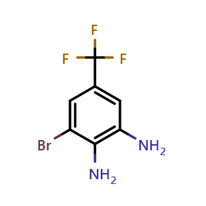 Chemical structure of 3-Bromo-4,5-diaminobenzotrifluoride , CAS 113170-72-2, AChemBlock S72155