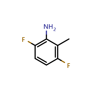 Chemical structure of 2-Amino-3,6-difluorotoluene , CAS 1515352-04-1, AChemBlock S72180