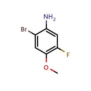 Chemical structure of 4-Amino-3-bromo-6-fluoroanisole , CAS 445441-58-7, AChemBlock S72191