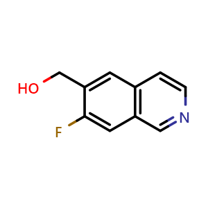 Chemical structure of (7-fluoroisoquinolin-6-yl)methanol , CAS 2375194-81-1, AChemBlock S72217