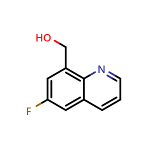 Chemical structure of (6-fluoroquinolin-8-yl)methanol , CAS 1153757-10-8, AChemBlock S72240