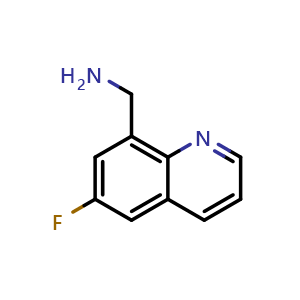 Chemical structure of (6-fluoroquinolin-8-yl)methanamine , CAS 1367804-71-4, AChemBlock S72241