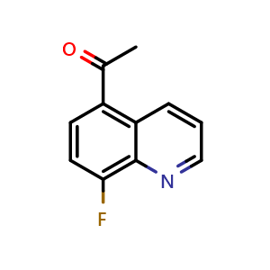 Chemical structure of 1-(8-fluoroquinolin-5-yl)ethan-1-one , CAS 2375194-88-8, AChemBlock S72255
