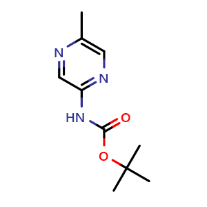 Chemical structure of tert-butyl (5-methylpyrazin-2-yl)carbamate , CAS 369638-68-6, AChemBlock S72282