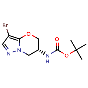tert-butyl (R)-(3-bromo-6,7-dihydro-5H-pyrazolo[5,1-b][1,3]oxazin-6-yl)carbamate